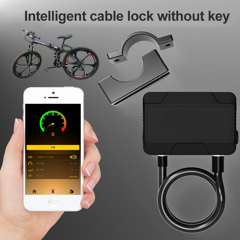 BL001 abrasion resistant foldable adjustable intelligent shared bicycle Security steel cable lock