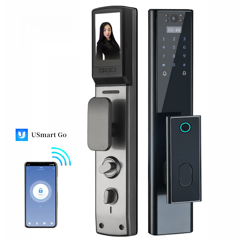 SDL 036 luxury smart door lock big battery smart fingerprint digital safe outside door lock for home