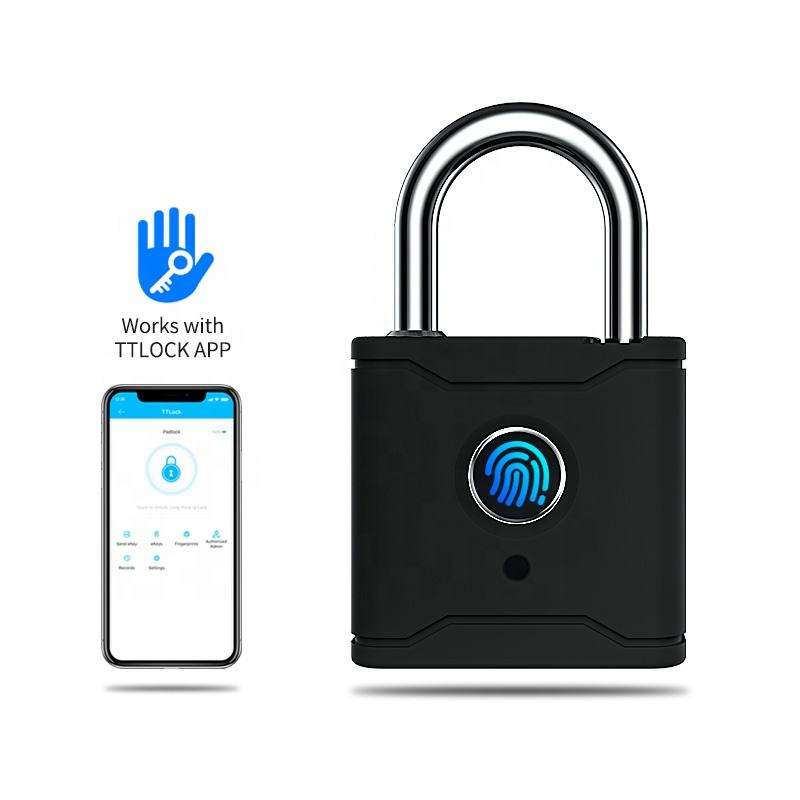 PL024 anti-thief digital door app biometric fingerprint smart ttlock fingerprint padlock lock