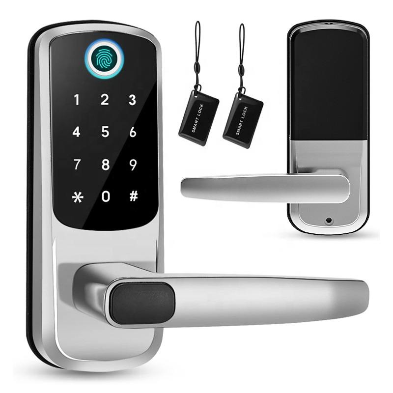 SDL 046 Wifi Hotel Room Control System Fingerprint Password Rifd Card Keyless Electric Door Lock